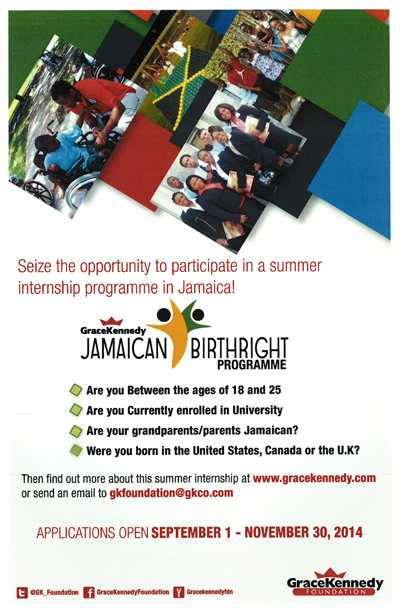 GraceKennedy Internship Programme 2014